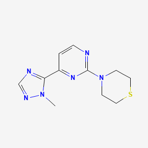 molecular formula C11H14N6S B4066128 4-[4-(1-methyl-1H-1,2,4-triazol-5-yl)pyrimidin-2-yl]thiomorpholine 