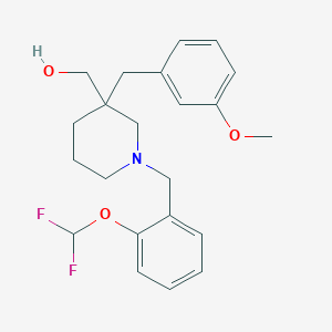 molecular formula C22H27F2NO3 B4066176 [1-[2-(二氟甲氧基)苄基]-3-(3-甲氧基苄基)-3-哌啶基]甲醇 