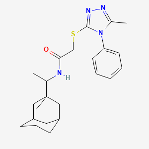 molecular formula C23H30N4OS B4066177 N-[1-(1-adamantyl)ethyl]-2-[(5-methyl-4-phenyl-4H-1,2,4-triazol-3-yl)thio]acetamide 
