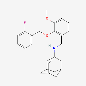 molecular formula C25H30FNO2 B4066178 1-金刚烷基{2-[(2-氟苄基)氧基]-3-甲氧基苄基}胺 