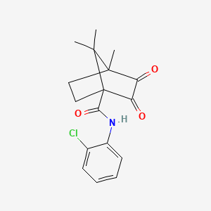 N-(2-chlorophenyl)-4,7,7-trimethyl-2,3-dioxobicyclo[2.2.1]heptane-1-carboxamide