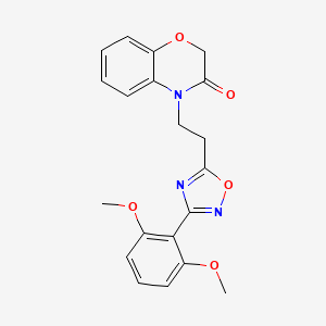 molecular formula C20H19N3O5 B4066200 4-{2-[3-(2,6-dimethoxyphenyl)-1,2,4-oxadiazol-5-yl]ethyl}-2H-1,4-benzoxazin-3(4H)-one 
