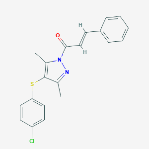 4-[(4-chlorophenyl)sulfanyl]-1-cinnamoyl-3,5-dimethyl-1H-pyrazole