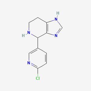 molecular formula C11H11ClN4 B4066236 4-(6-氯吡啶-3-基)-4,5,6,7-四氢-1H-咪唑并[4,5-c]吡啶 