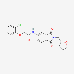 molecular formula C21H19ClN2O5 B4066255 2-(2-氯苯氧基)-N-[1,3-二氧代-2-(四氢-2-呋喃基甲基)-2,3-二氢-1H-异吲哚-5-基]乙酰胺 