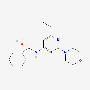 molecular formula C17H28N4O2 B4066258 1-{[(6-ethyl-2-morpholin-4-ylpyrimidin-4-yl)amino]methyl}cyclohexanol 