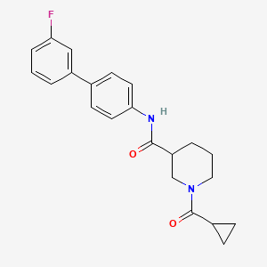 molecular formula C22H23FN2O2 B4066273 1-(cyclopropylcarbonyl)-N-(3'-fluoro-4-biphenylyl)-3-piperidinecarboxamide 