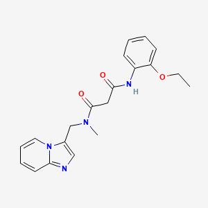 molecular formula C20H22N4O3 B4066306 N'-(2-乙氧基苯基)-N-(咪唑并[1,2-a]吡啶-3-基甲基)-N-甲基丙二酰胺 