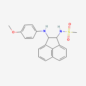 molecular formula C20H20N2O3S B4066322 N-{2-[(4-methoxyphenyl)amino]-1,2-dihydro-1-acenaphthylenyl}methanesulfonamide 