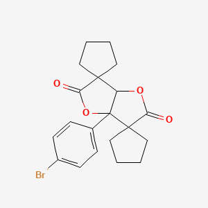 molecular formula C20H21BrO4 B4066327 3a'-(4-bromophenyl)dihydrodispiro[cyclopentane-1,3'-furo[3,2-b]furan-6',1''-cyclopentane]-2',5'-dione 