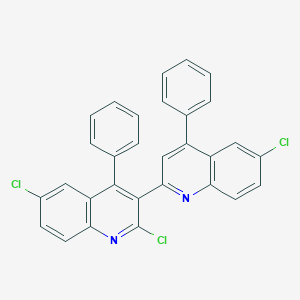 molecular formula C30H17Cl3N2 B406634 2,6,6'-Trichloro-4,4'-diphenyl-3,2'-biquinoline 