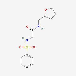 molecular formula C13H18N2O4S B4066393 N~2~-(苯磺酰基)-N~1~-(四氢-2-呋喃甲基)甘氨酰胺 