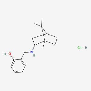 molecular formula C17H26ClNO B4066419 2-{[(1,7,7-trimethylbicyclo[2.2.1]hept-2-yl)amino]methyl}phenol hydrochloride 