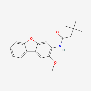 molecular formula C19H21NO3 B4066423 N-(2-甲氧基二苯并[b,d]呋喃-3-基)-3,3-二甲基丁酰胺 