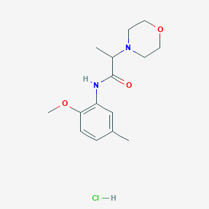 molecular formula C15H23ClN2O3 B4066424 N-(2-methoxy-5-methylphenyl)-2-(4-morpholinyl)propanamide hydrochloride 