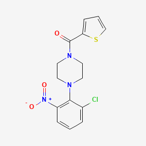 molecular formula C15H14ClN3O3S B4066488 1-(2-chloro-6-nitrophenyl)-4-(2-thienylcarbonyl)piperazine 