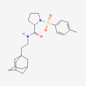 molecular formula C24H34N2O3S B4066502 N-[2-(1-adamantyl)ethyl]-1-[(4-methylphenyl)sulfonyl]prolinamide 