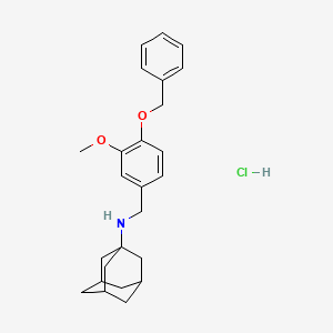 molecular formula C25H32ClNO2 B4066504 N-[4-(benzyloxy)-3-methoxybenzyl]-1-adamantanamine hydrochloride 