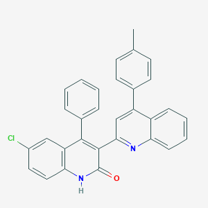 molecular formula C31H21ClN2O B406652 6-chloro-3-[4-(4-methylphenyl)quinolin-2-yl]-4-phenyl-1H-quinolin-2-one CAS No. 332020-19-6