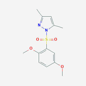 molecular formula C13H16N2O4S B406653 1-(2,5-Dimethoxy-benzenesulfonyl)-3,5-dimethyl-1H-pyrazole CAS No. 328277-17-4