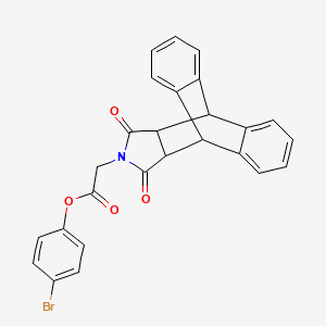 molecular formula C26H18BrNO4 B4066546 4-bromophenyl (16,18-dioxo-17-azapentacyclo[6.6.5.0~2,7~.0~9,14~.0~15,19~]nonadeca-2,4,6,9,11,13-hexaen-17-yl)acetate 