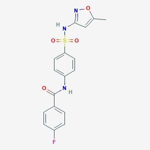4-fluoro-N-(4-{[(5-methyl-3-isoxazolyl)amino]sulfonyl}phenyl)benzamide