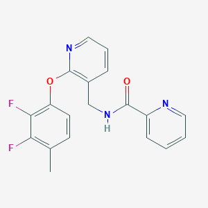 molecular formula C19H15F2N3O2 B4066553 N-{[2-(2,3-difluoro-4-methylphenoxy)-3-pyridinyl]methyl}-2-pyridinecarboxamide 