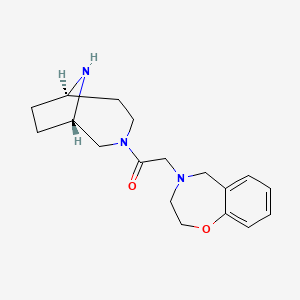 molecular formula C18H25N3O2 B4066563 4-{2-[rel-(1S,6R)-3,9-diazabicyclo[4.2.1]non-3-yl]-2-oxoethyl}-2,3,4,5-tetrahydro-1,4-benzoxazepine dihydrochloride 