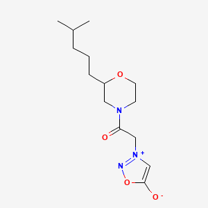 molecular formula C14H23N3O4 B4066573 3-{2-[2-(4-methylpentyl)-4-morpholinyl]-2-oxoethyl}-1,2,3-oxadiazol-3-ium-5-olate 