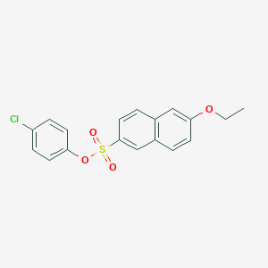 molecular formula C18H15ClO4S B406658 4-Chlorophenyl 6-ethoxy-2-naphthalenesulfonate 