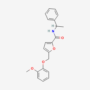 molecular formula C21H21NO4 B4066622 5-[(2-methoxyphenoxy)methyl]-N-(1-phenylethyl)-2-furamide 