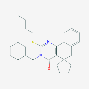 2-butylsulfanyl-3-(cyclohexylmethyl)spiro[6H-benzo[h]quinazoline-5,1'-cyclopentane]-4-one