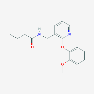 molecular formula C17H20N2O3 B4066682 N-{[2-(2-methoxyphenoxy)-3-pyridinyl]methyl}butanamide 