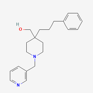 molecular formula C21H28N2O B4066694 [4-(3-phenylpropyl)-1-(3-pyridinylmethyl)-4-piperidinyl]methanol 
