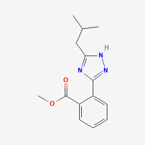 molecular formula C14H17N3O2 B4066710 2-(3-异丁基-1H-1,2,4-三唑-5-基)苯甲酸甲酯 