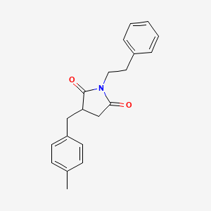 molecular formula C20H21NO2 B4066717 3-(4-methylbenzyl)-1-(2-phenylethyl)-2,5-pyrrolidinedione 