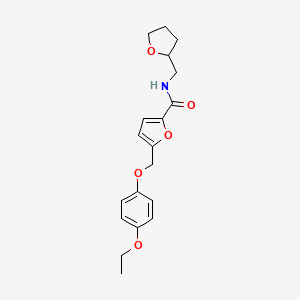 molecular formula C19H23NO5 B4066760 5-[(4-乙氧基苯氧基)甲基]-N-(四氢-2-呋喃基甲基)-2-呋喃酰胺 