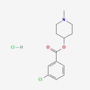 molecular formula C13H17Cl2NO2 B4066781 1-甲基-4-哌啶基 3-氯苯甲酸盐酸盐 