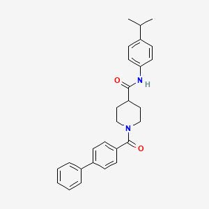 molecular formula C28H30N2O2 B4066785 1-(4-biphenylylcarbonyl)-N-(4-isopropylphenyl)-4-piperidinecarboxamide 