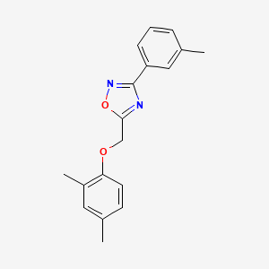 molecular formula C18H18N2O2 B4066794 5-[(2,4-二甲基苯氧基)甲基]-3-(3-甲基苯基)-1,2,4-恶二唑 