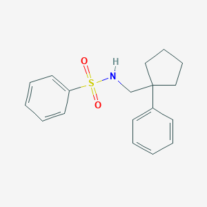 molecular formula C18H21NO2S B406681 N-[(1-phenylcyclopentyl)methyl]benzenesulfonamide 
