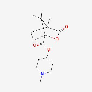 molecular formula C16H25NO4 B4066815 1-methyl-4-piperidinyl 4,7,7-trimethyl-3-oxo-2-oxabicyclo[2.2.1]heptane-1-carboxylate 