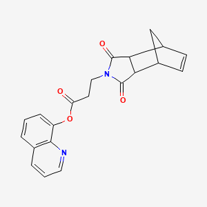 molecular formula C21H18N2O4 B4066833 8-quinolinyl 3-(3,5-dioxo-4-azatricyclo[5.2.1.0~2,6~]dec-8-en-4-yl)propanoate 