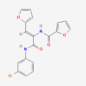molecular formula C18H13BrN2O4 B4066839 N-[1-{[(3-bromophenyl)amino]carbonyl}-2-(2-furyl)vinyl]-2-furamide 