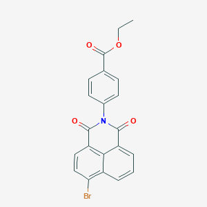 molecular formula C21H14BrNO4 B406684 ethyl 4-(6-bromo-1,3-dioxo-1H-benzo[de]isoquinolin-2(3H)-yl)benzoate 