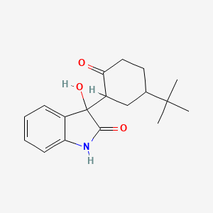 molecular formula C18H23NO3 B4066842 3-(5-tert-butyl-2-oxocyclohexyl)-3-hydroxy-1,3-dihydro-2H-indol-2-one 