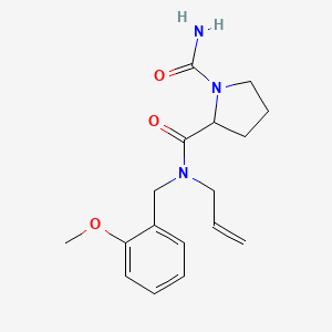 molecular formula C17H23N3O3 B4066846 N~2~-烯丙基-N~2~-(2-甲氧基苄基)吡咯烷-1,2-二甲酰胺 