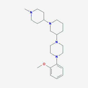 molecular formula C22H36N4O B4066851 3-[4-(2-methoxyphenyl)-1-piperazinyl]-1'-methyl-1,4'-bipiperidine 