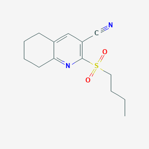 molecular formula C14H18N2O2S B4066867 2-(丁基磺酰基)-5,6,7,8-四氢-3-喹啉甲腈 
