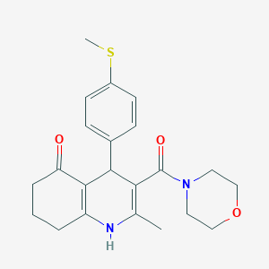 molecular formula C22H26N2O3S B4066873 2-methyl-4-[4-(methylthio)phenyl]-3-(4-morpholinylcarbonyl)-4,6,7,8-tetrahydro-5(1H)-quinolinone 